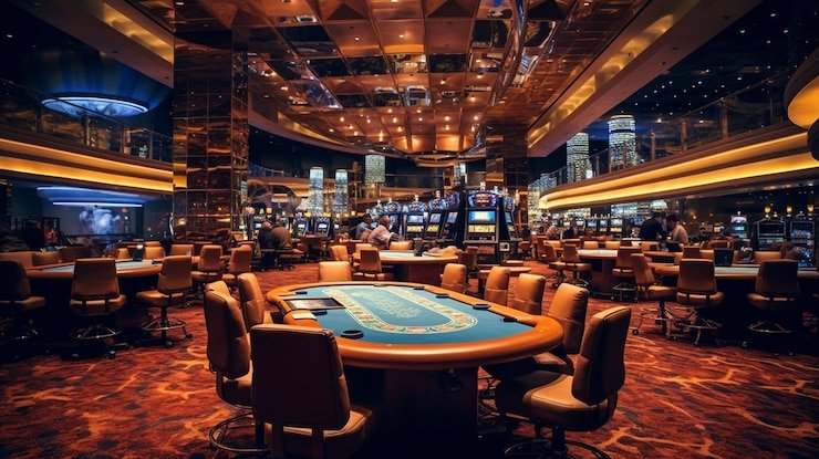 nrtoto AduQ live dealer studio with professional table and multilingual dealer